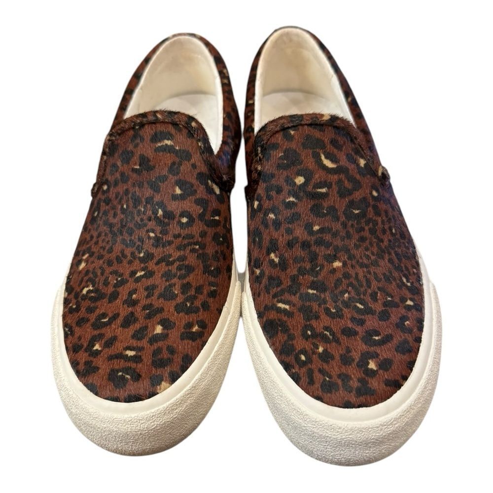 Madewell MA519 Slip On Sidewalk Leopard Calf Hair Women's Smealers 6 - Picture 4 of 6